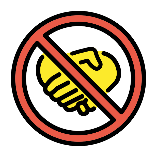 no handshaking transparent PNG icon, color version, 618 by 618 pixels