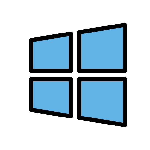 windows transparent PNG icon, color version, 618 by 618 pixels