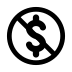 circled dollar sign with overlaid backslash transparent PNG icon
