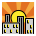 sunset transparent PNG icon