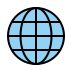 globe with meridians transparent PNG icon