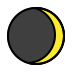 waxing crescent moon transparent PNG icon