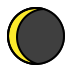 waning crescent moon transparent PNG icon