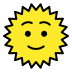 sun with face transparent PNG icon