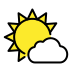 sun behind small cloud transparent PNG icon