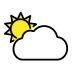 sun behind large cloud transparent PNG icon
