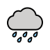 cloud with rain transparent PNG icon