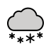 cloud with snow transparent PNG icon