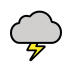cloud with lightning transparent PNG icon