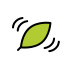 leaf fluttering in wind transparent PNG icon