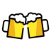 clinking beer mugs transparent PNG icon