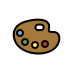 artist palette transparent PNG icon