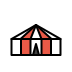 circus tent transparent PNG icon