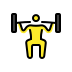 person lifting weights transparent PNG icon