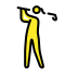 woman golfing transparent PNG icon