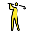 man golfing transparent PNG icon