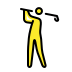 person golfing transparent PNG icon