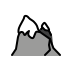 snow-capped mountain transparent PNG icon