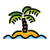 desert island transparent PNG icon