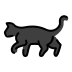 black cat transparent PNG icon