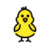 front-facing baby chick transparent PNG icon