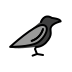 black bird transparent PNG icon