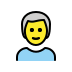 man: white hair transparent PNG icon