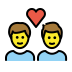 couple with heart: man, man transparent PNG icon