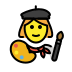 woman artist transparent PNG icon
