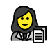 woman office worker transparent PNG icon