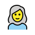 woman: white hair transparent PNG icon