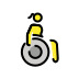woman in manual wheelchair: facing right transparent PNG icon