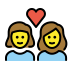 couple with heart: woman, woman transparent PNG icon