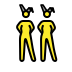 women with bunny ears transparent PNG icon