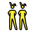 people with bunny ears transparent PNG icon