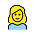 woman: blond hair transparent PNG icon
