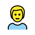 man: blond hair transparent PNG icon