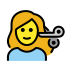 woman getting haircut transparent PNG icon