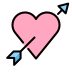 heart with arrow transparent PNG icon