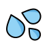 sweat droplets transparent PNG icon