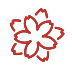 white flower transparent PNG icon