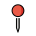 round pushpin transparent PNG icon