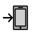 mobile phone with arrow transparent PNG icon