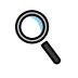 magnifying glass tilted left transparent PNG icon