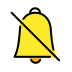 bell with slash transparent PNG