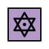 dotted six-pointed star transparent PNG icon