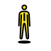 person in suit levitating transparent PNG icon