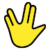 vulcan salute transparent PNG icon