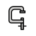 clamp transparent PNG icon