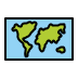 world map transparent PNG icon